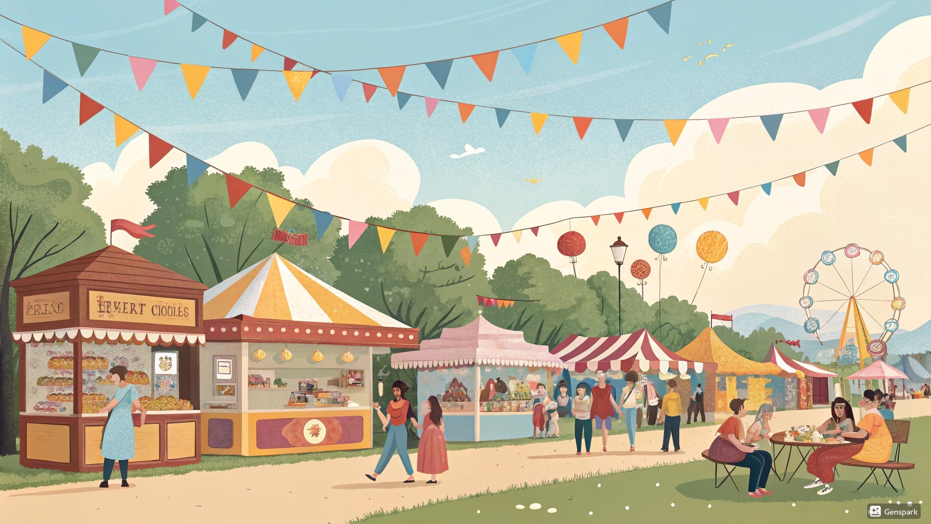 6월 야외 피크닉과 서핑 장면