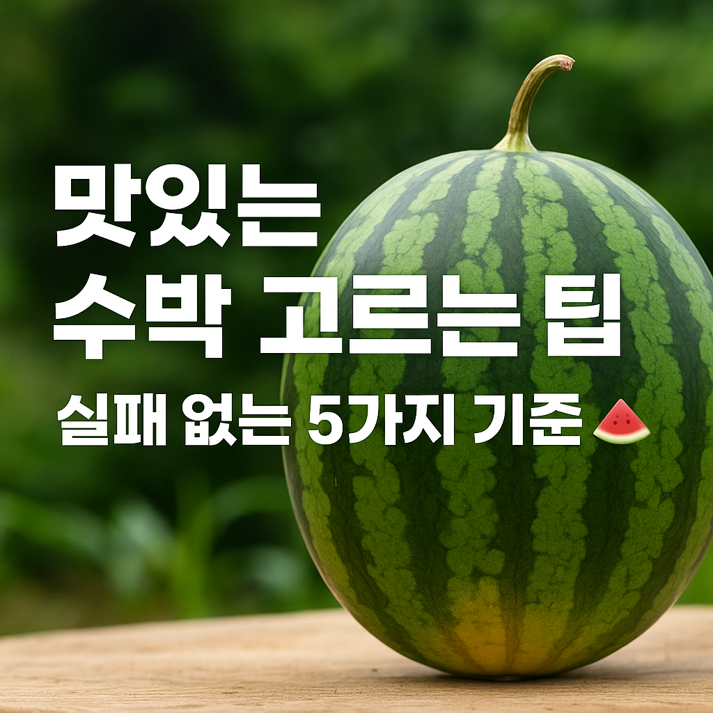 맛있는 수박 고르는 팁 🍉 실패 없는 5가지 기준