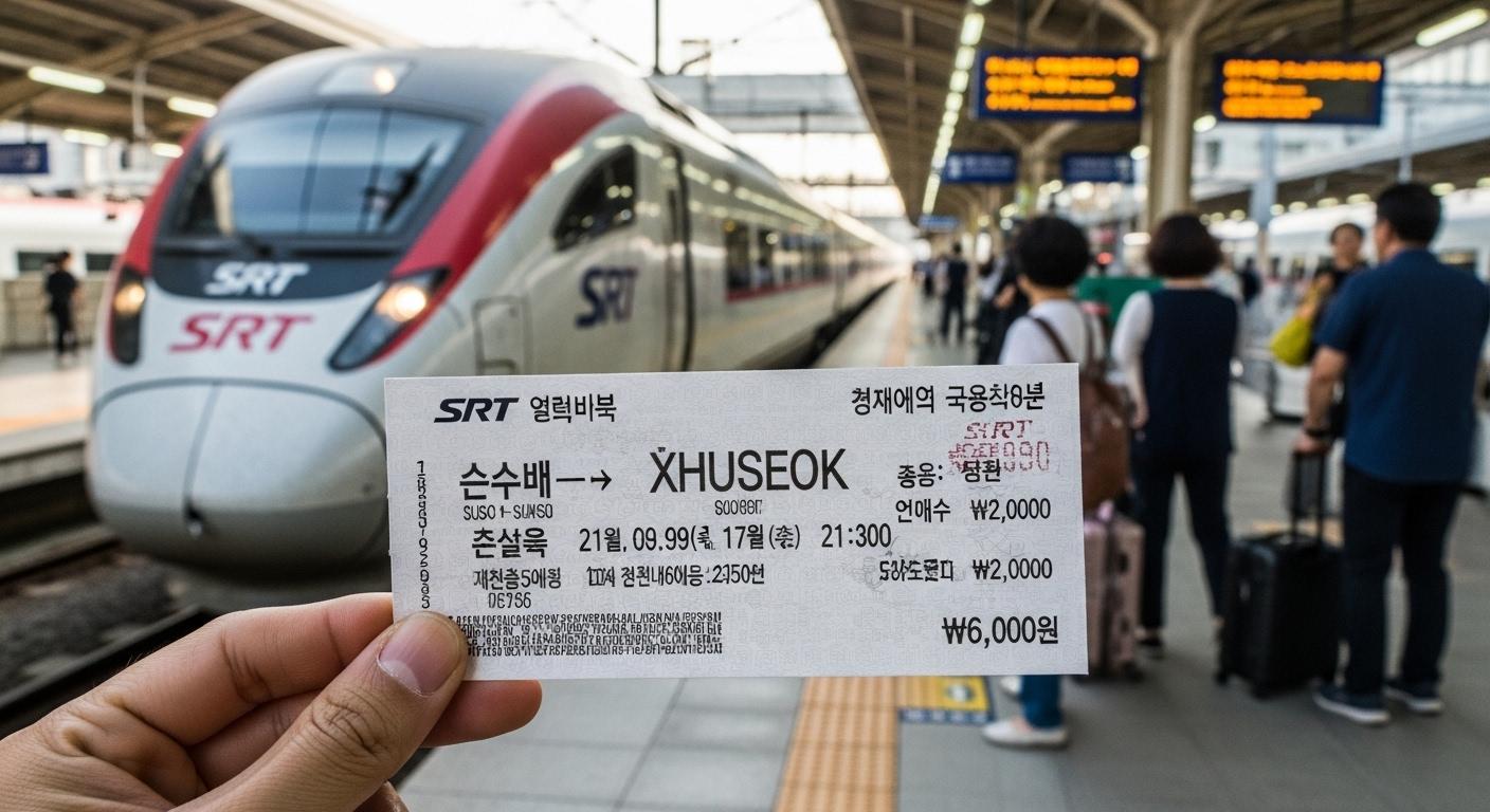 srt 추석 열차표 예매