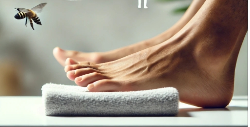 발을 깨끗히 씻고 건조하기