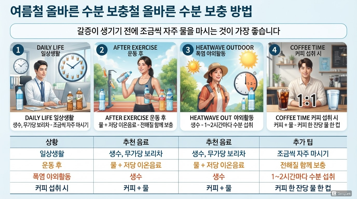 여름철 올바른 수분 보충 방법
