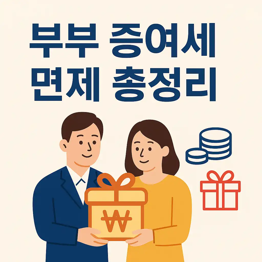 부부 증여세 면제 한도 총정리(2025 최신)