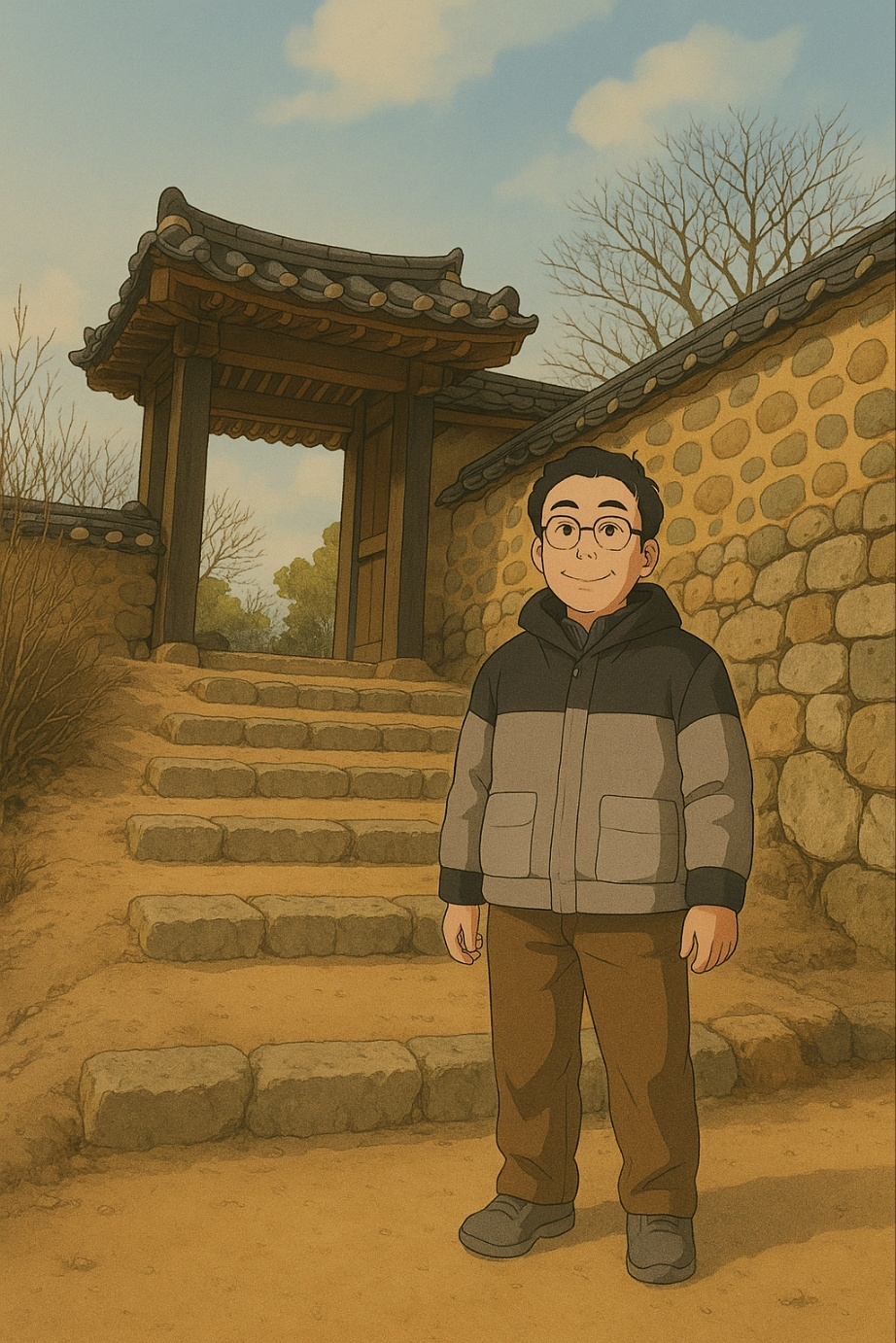 향단으로 올라가는 길에