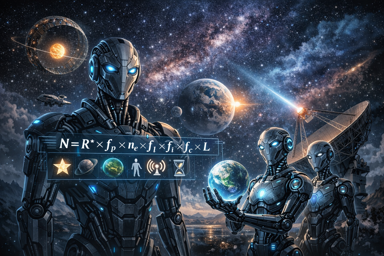 외계 지적 로봇 생명체 이미지