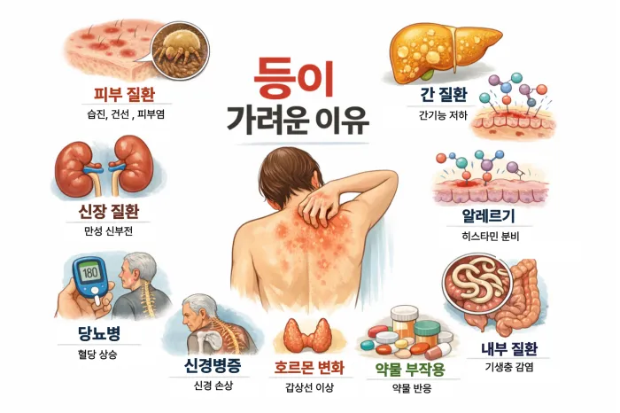 등이 가려운 이유