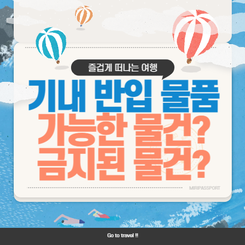 비행기 기내 반입 금지 가능 물품