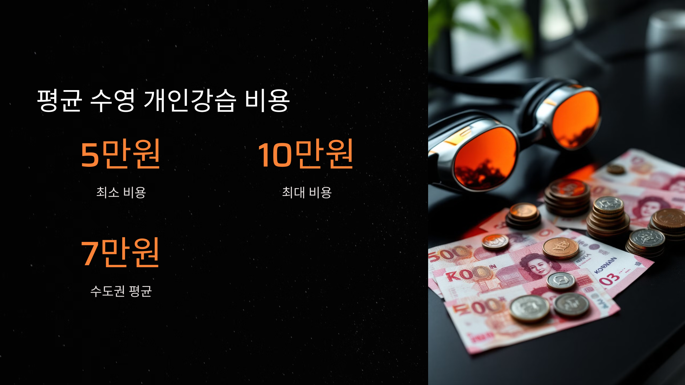 평균 수영 개인강습 비용