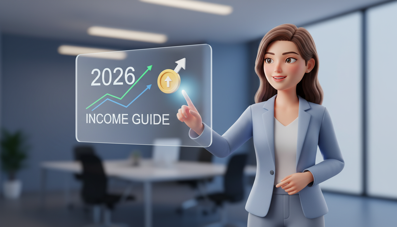 2026년 소득 하위 70% 가이드를 설명하는 친절한 재무설계사 일러스트