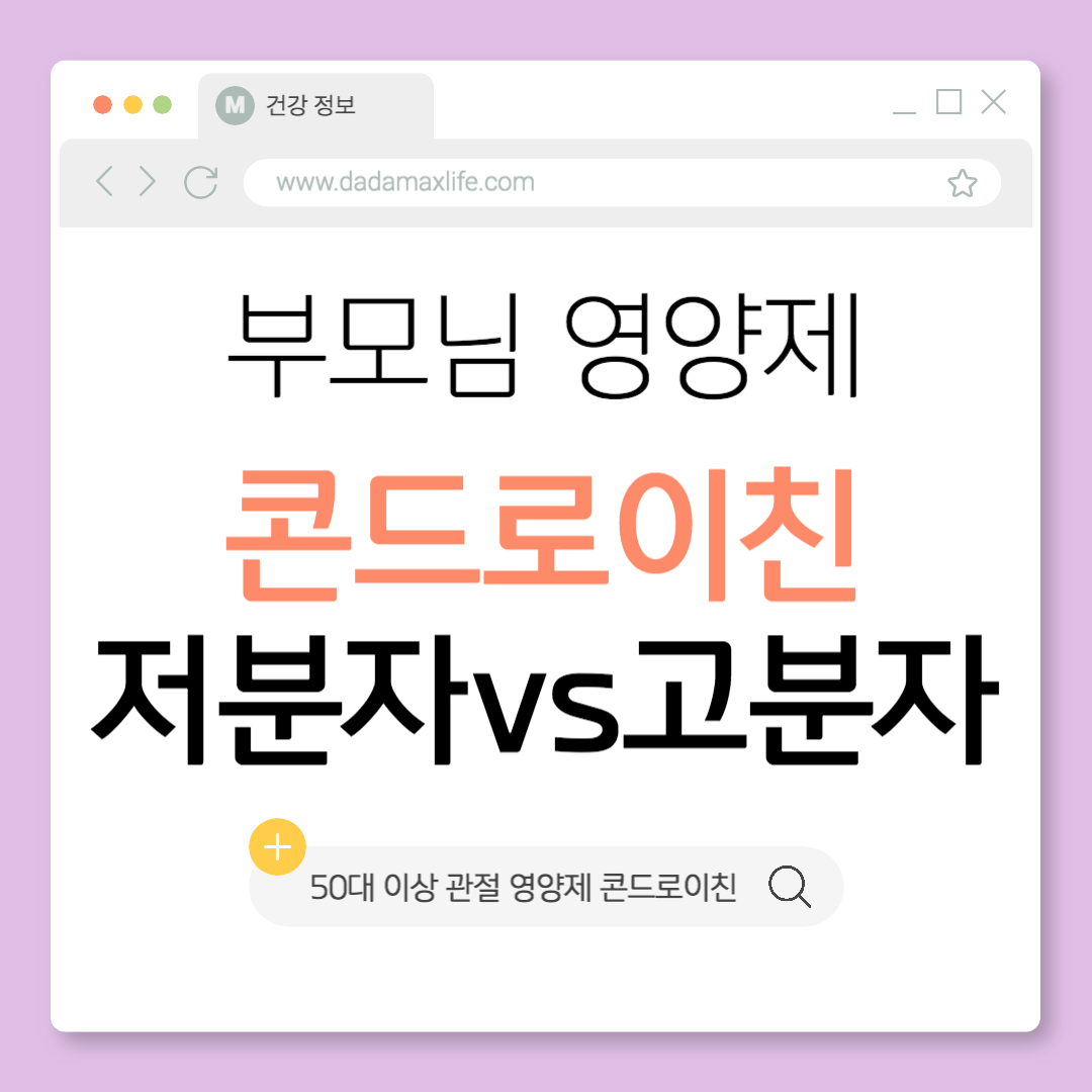 부모님 영양제로 관절에 좋은 콘드로이친