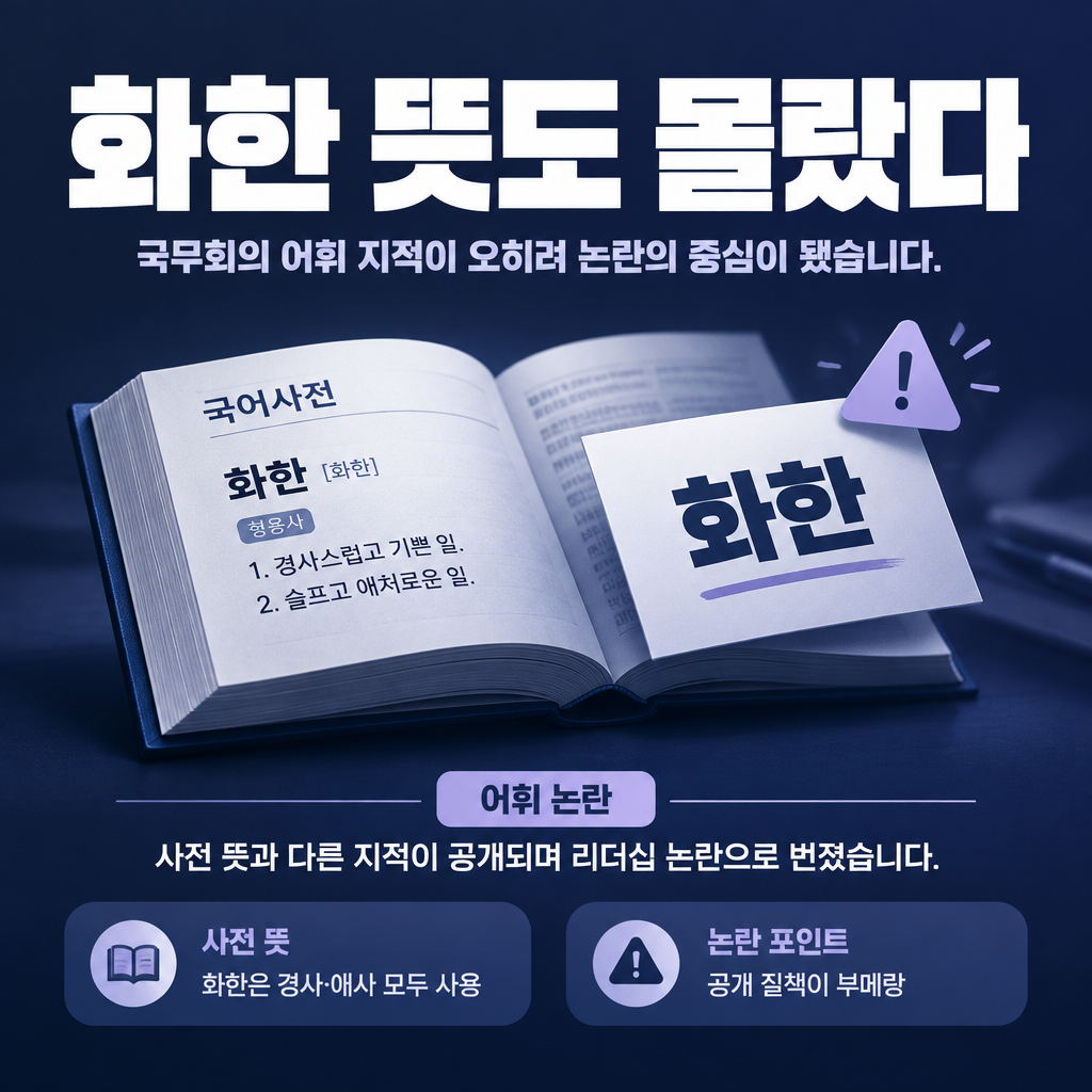 화한 뜻도 몰랐다