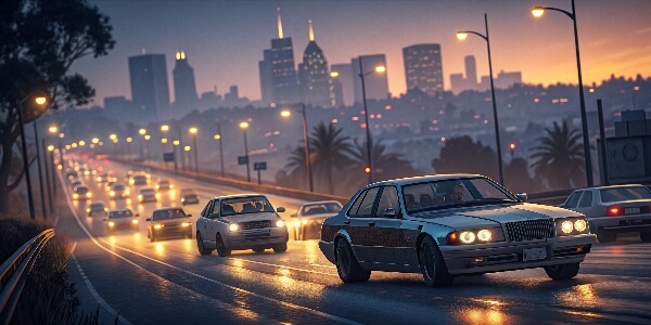 도로-위-자동차