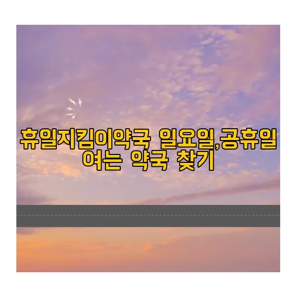 휴일지킴이약국