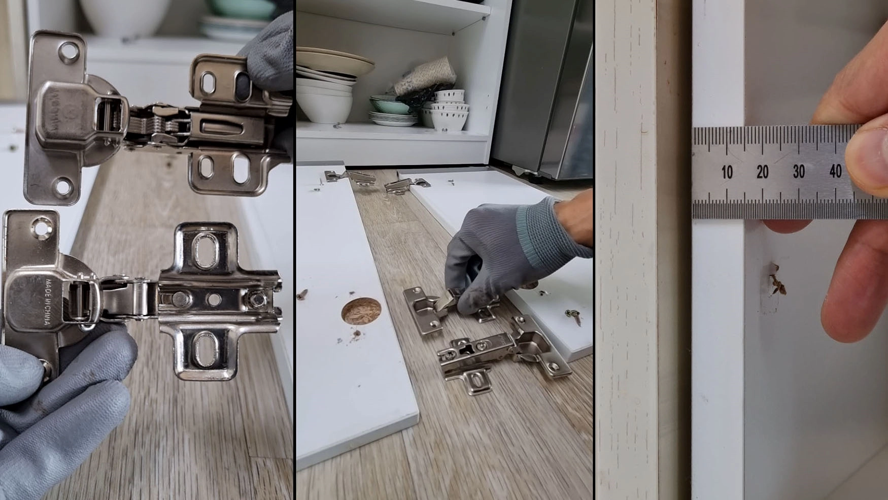 경첩 규격 확인 방법