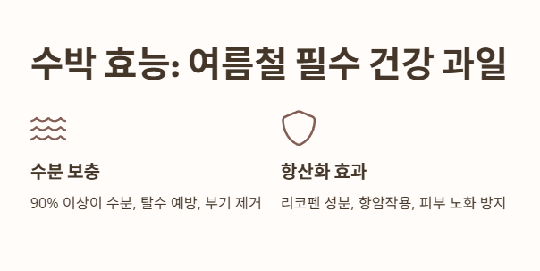 수박 효능: 여름철 필수 건강 과일