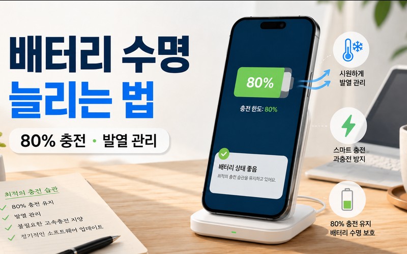 스마트폰 배터리 수명 늘리는 실전 충전 습관과 발열 관리 가이드 - 시각