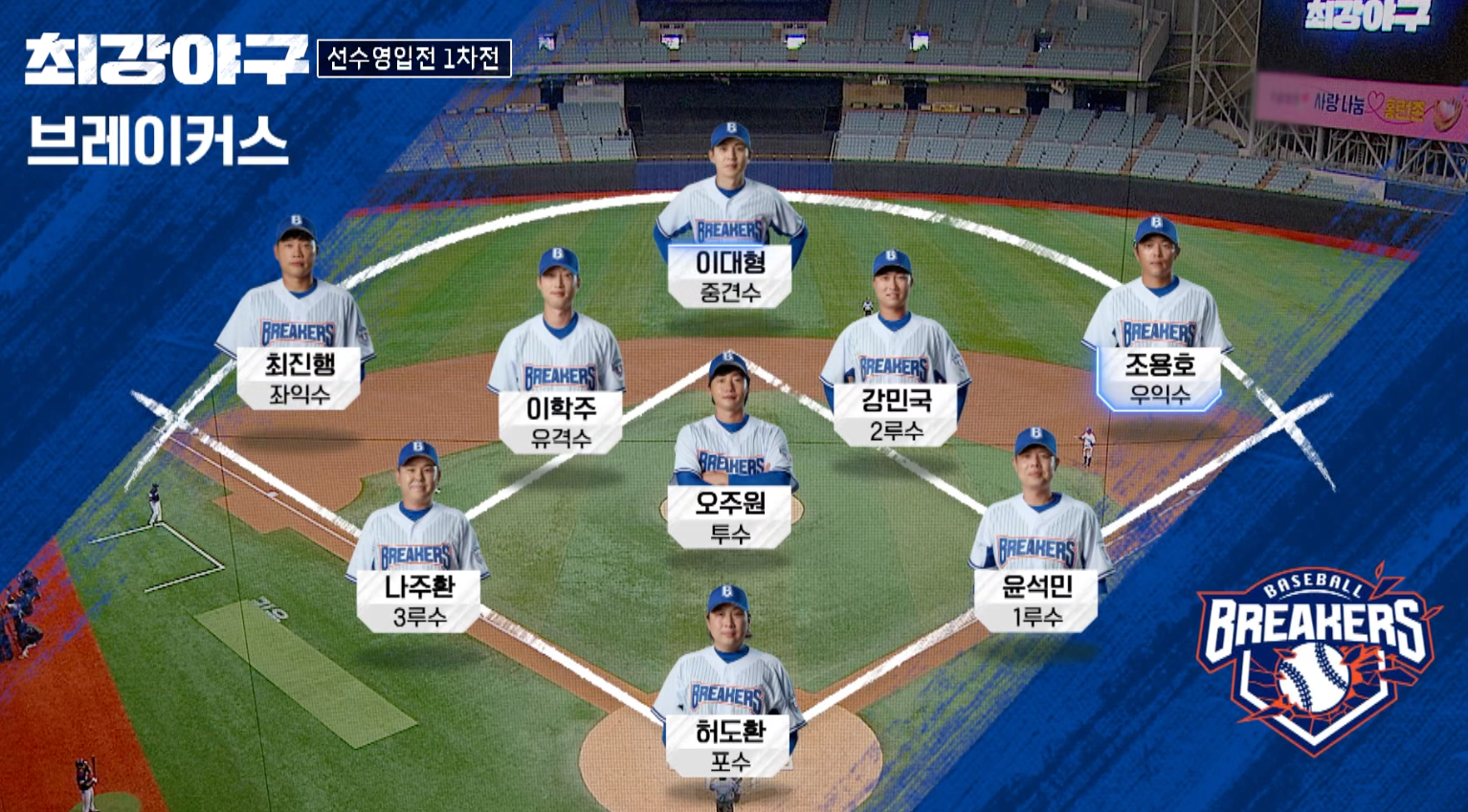 최강야구 브레이커스 선수 명단 이미지