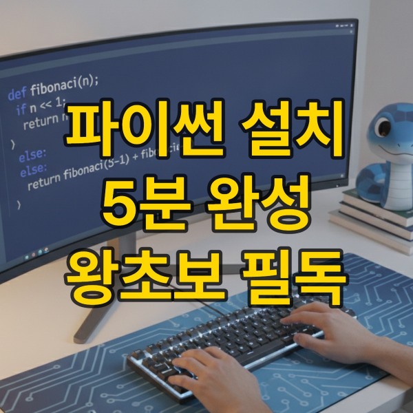 파이썬 설치 왕초보 가이드 안내 이미지
