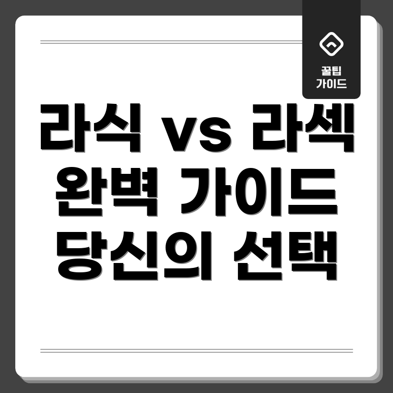 라식 및 라섹 수술