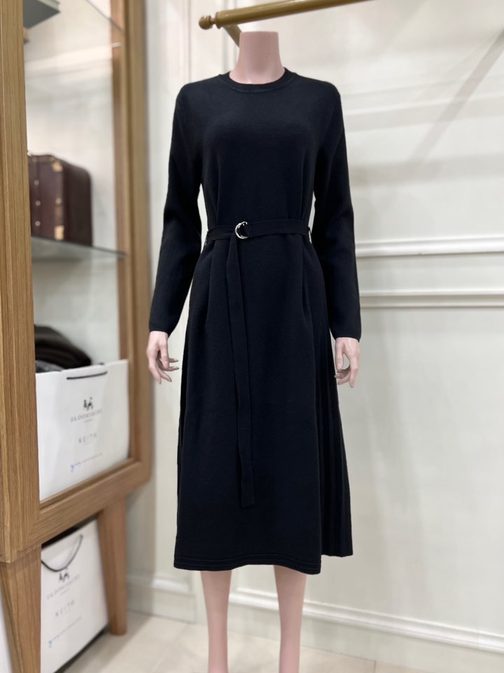 블룸스버리 기비키이스 옆주름 니트 원피스 B1WN7F3