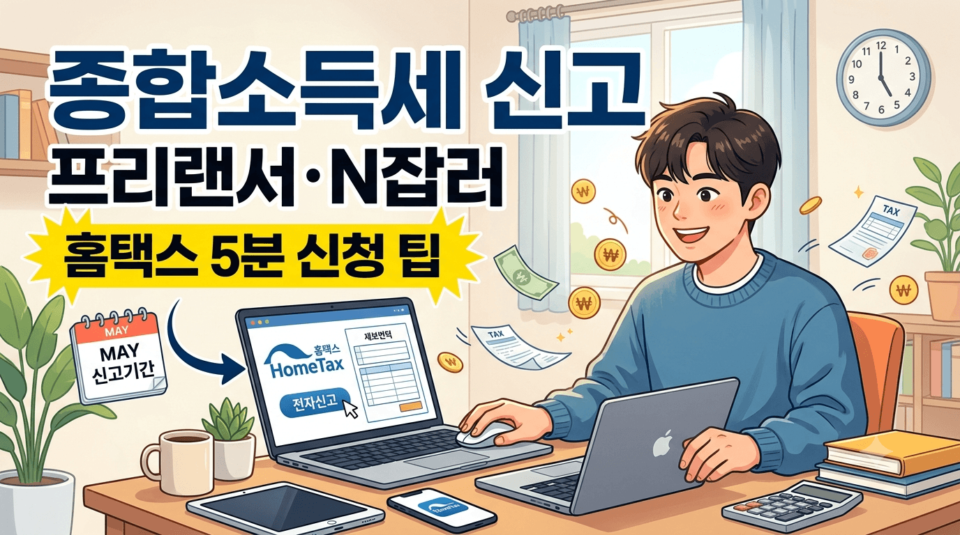 종합소득세 신고 방법 및 대상 총정리｜프리랜서&middot;N잡러 홈택스 5분 신청 팁