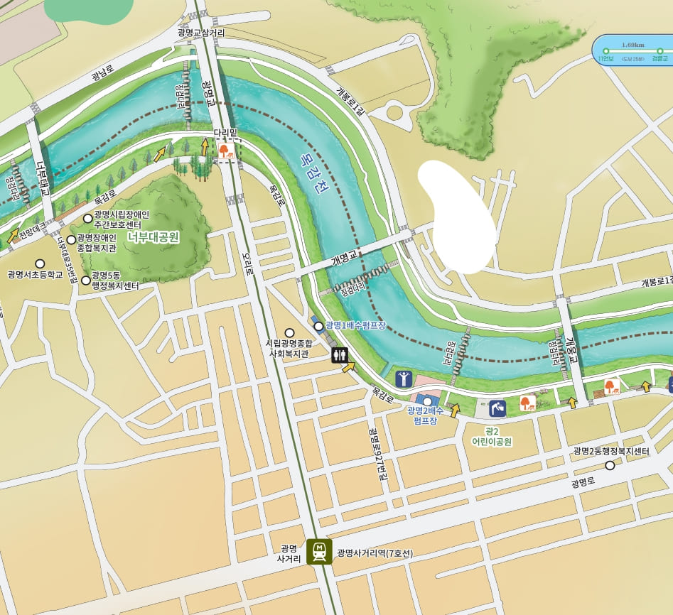 광명시 목감천 안내도 3