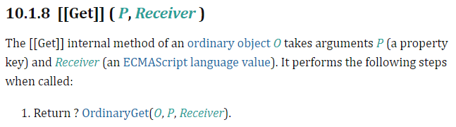 ECMAScript 내 [[Get]] 함수