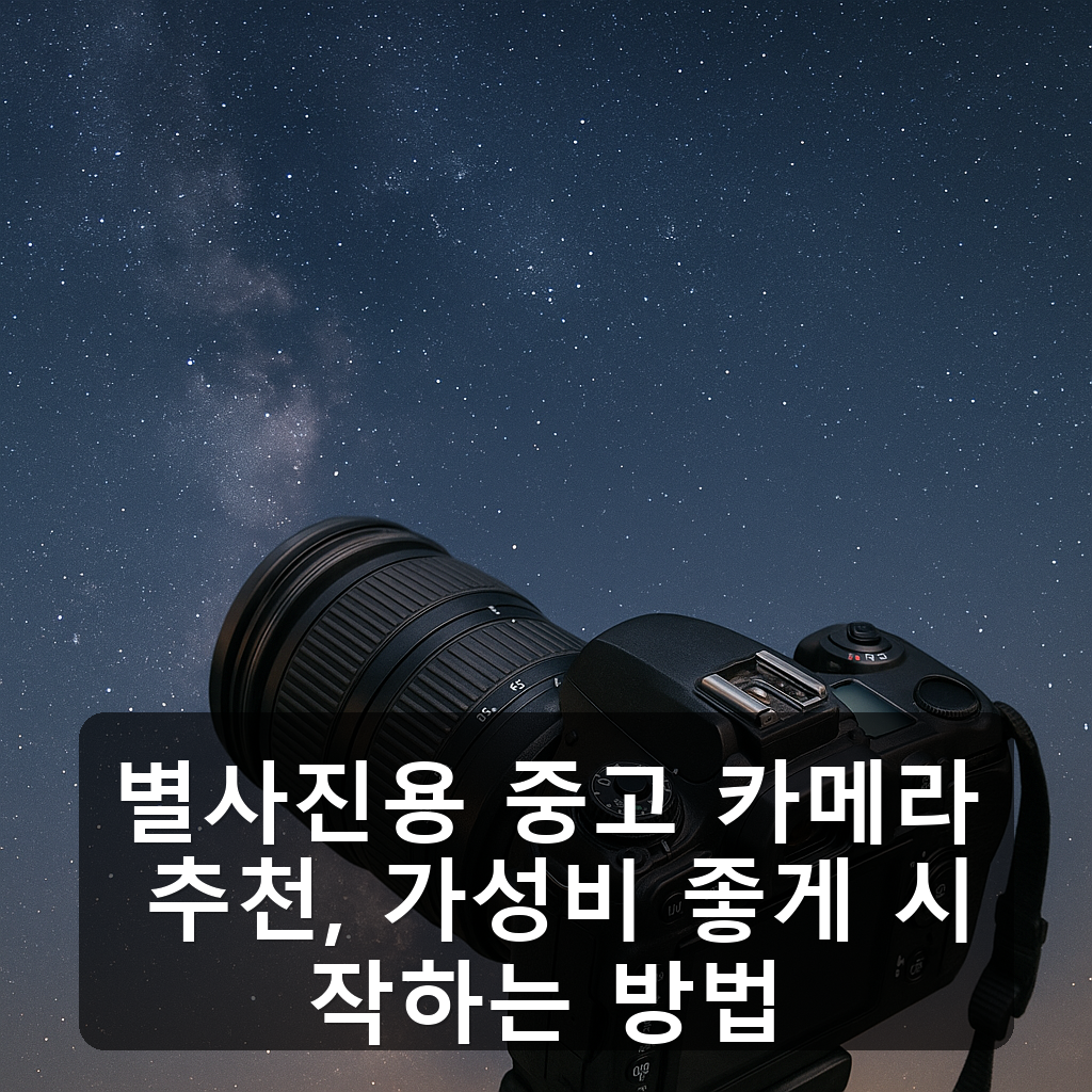 별사진용 중고 카메라 추천, 가성비 좋게 시작하는 방법
