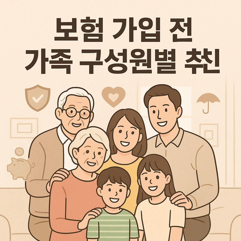 보험 가입 전 가족 구성원별 추천 체크리스트