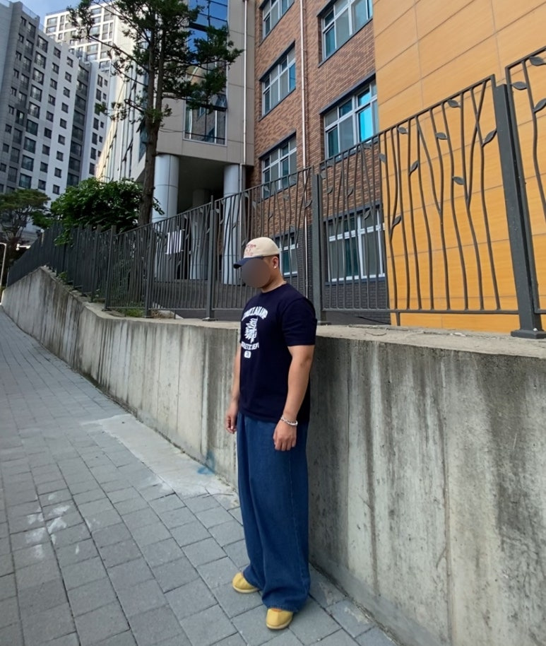 데일리룩('26. 7. 25.)곤니치와봉쥬르 빈티지 투톤 볼캡, 디그랜드마틴 인디언 티셔츠, 그리너리 크리드 와이드 데님팬츠, 케이엔드 나바호 터키석 팔찌, 나이키 코르테즈 래빗