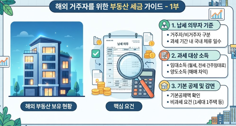 1채 가진 비거주자가 놓치기 쉬운 종부세