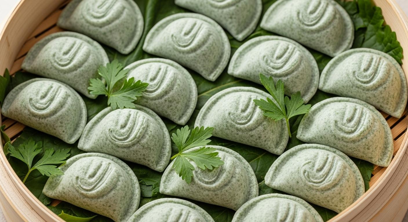 설날음식 생모싯잎송편 찌는 방법