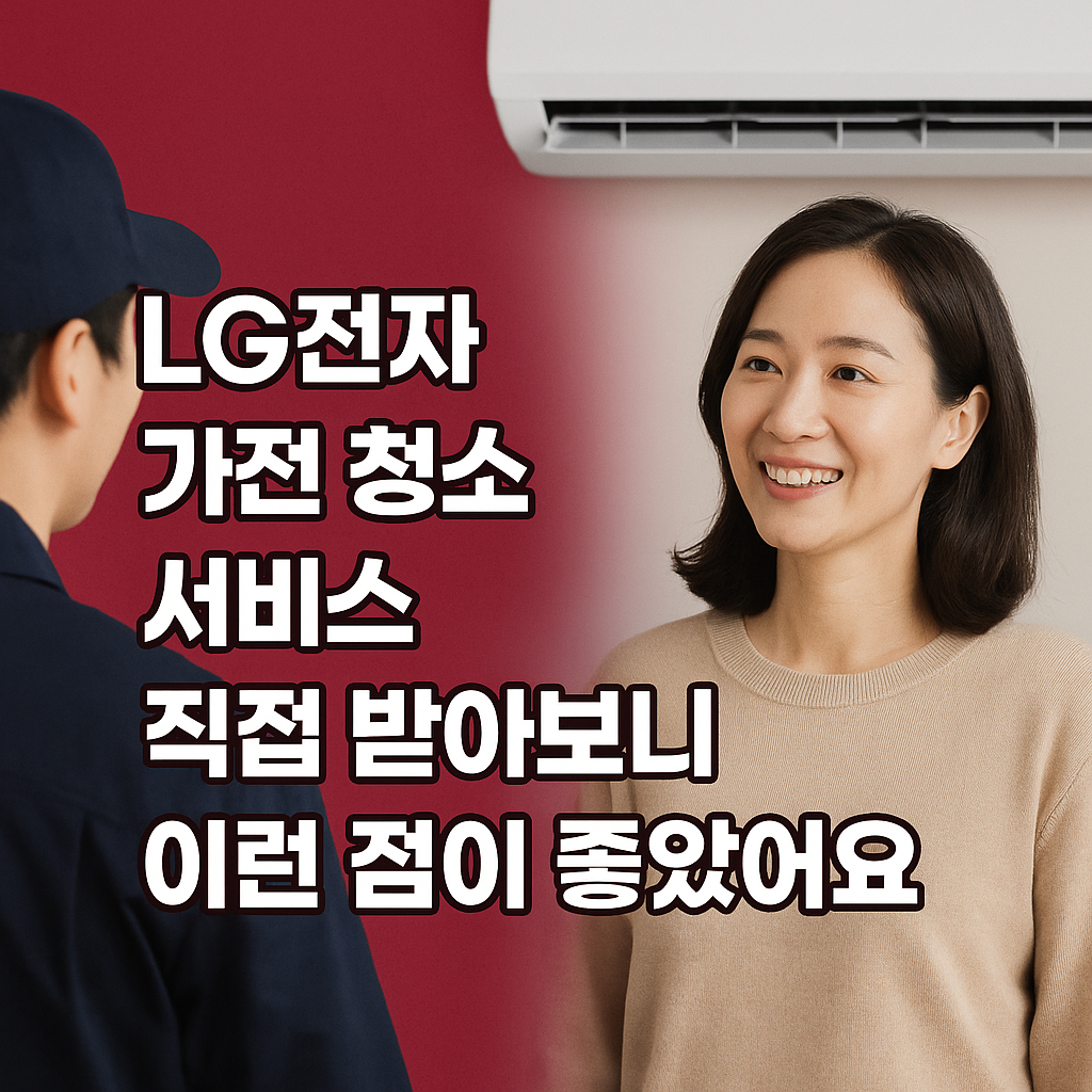 LG전자 가전 청소 서비스, 직접 받아보니 이런 점이 좋았어요