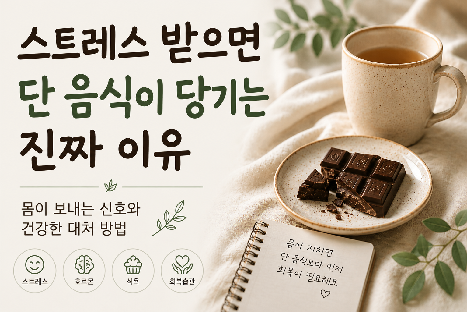 스트레스 받으면 단 음식이 당기는 이유