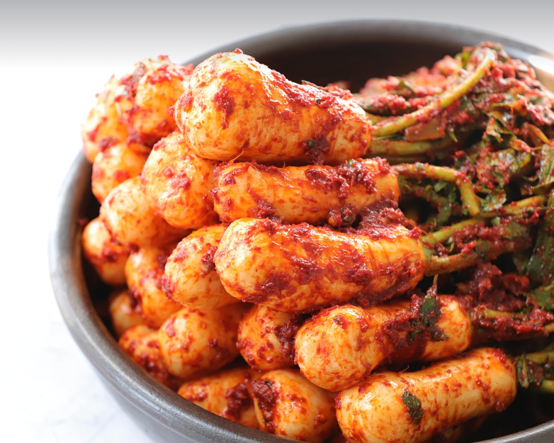 총각김치의 모습