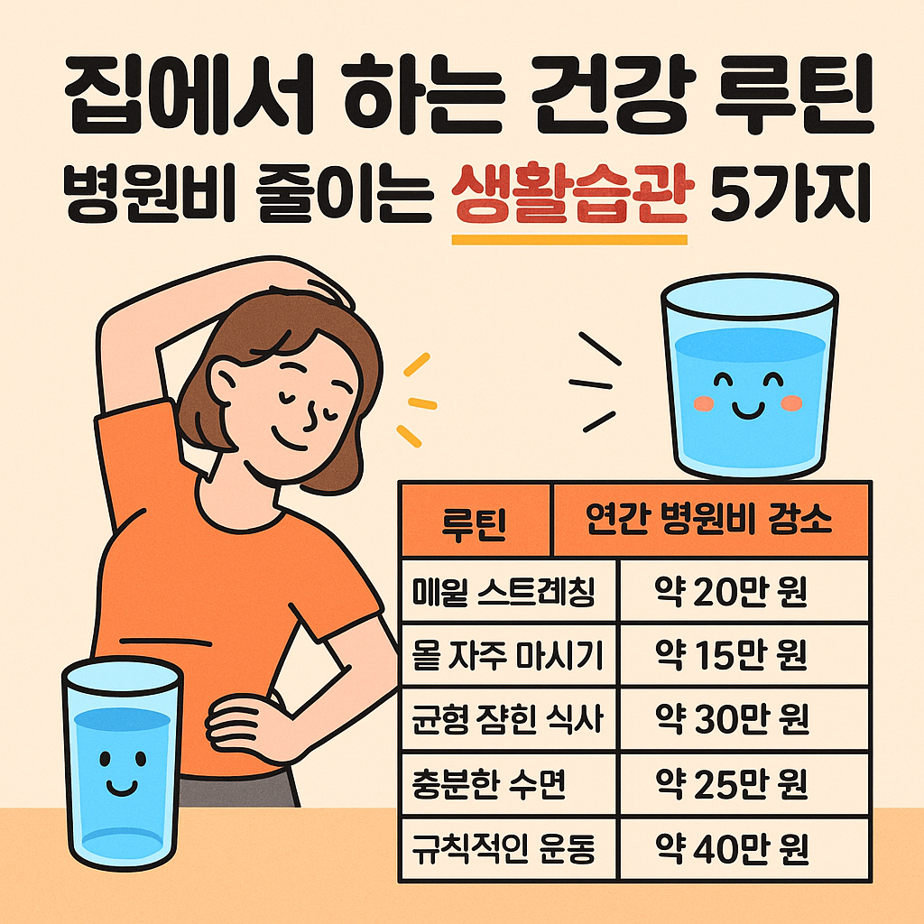 2025년 건강 루틴으로 병원비 절약하는 실천법 – 걷기, 식단, 수면 루틴 소개