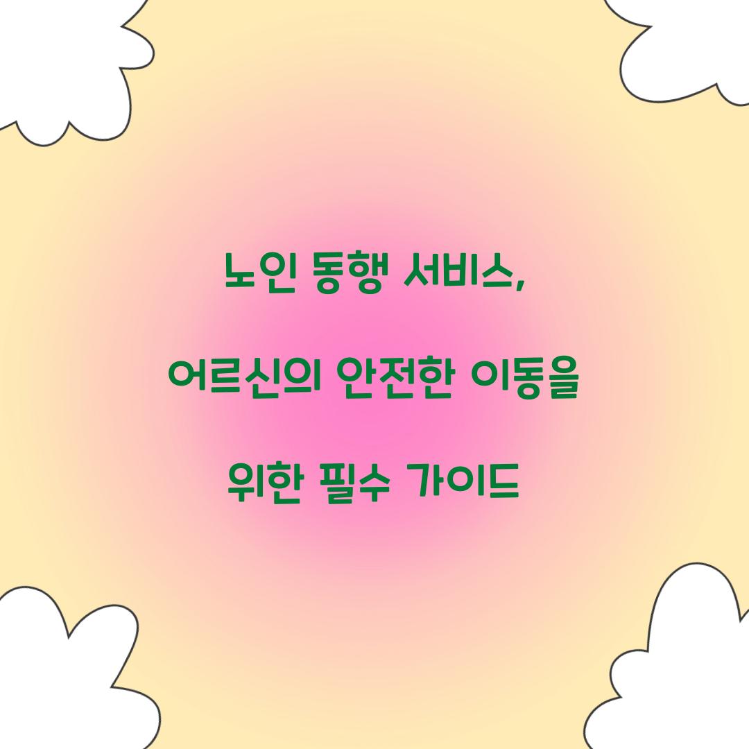 노인 동행 서비스