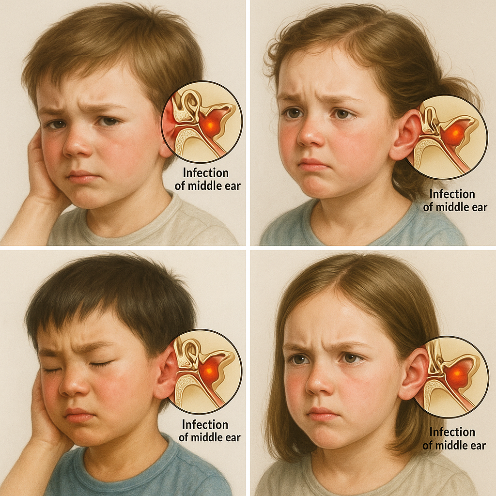 중이염의 모습