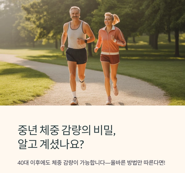 중년 체중 감량을 위한 5가지 핵심 전략