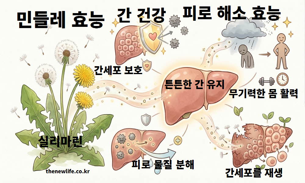 민들레 효능 간 건강 피로 해소