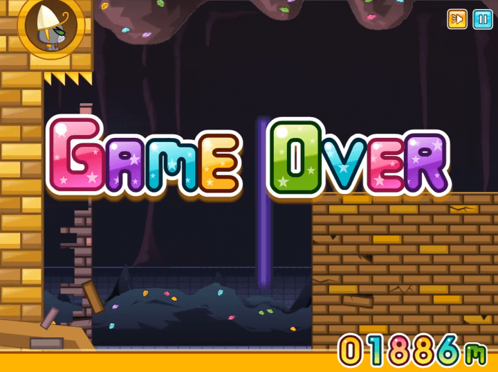 트레져-런앤런-플래시게임-종료-화면