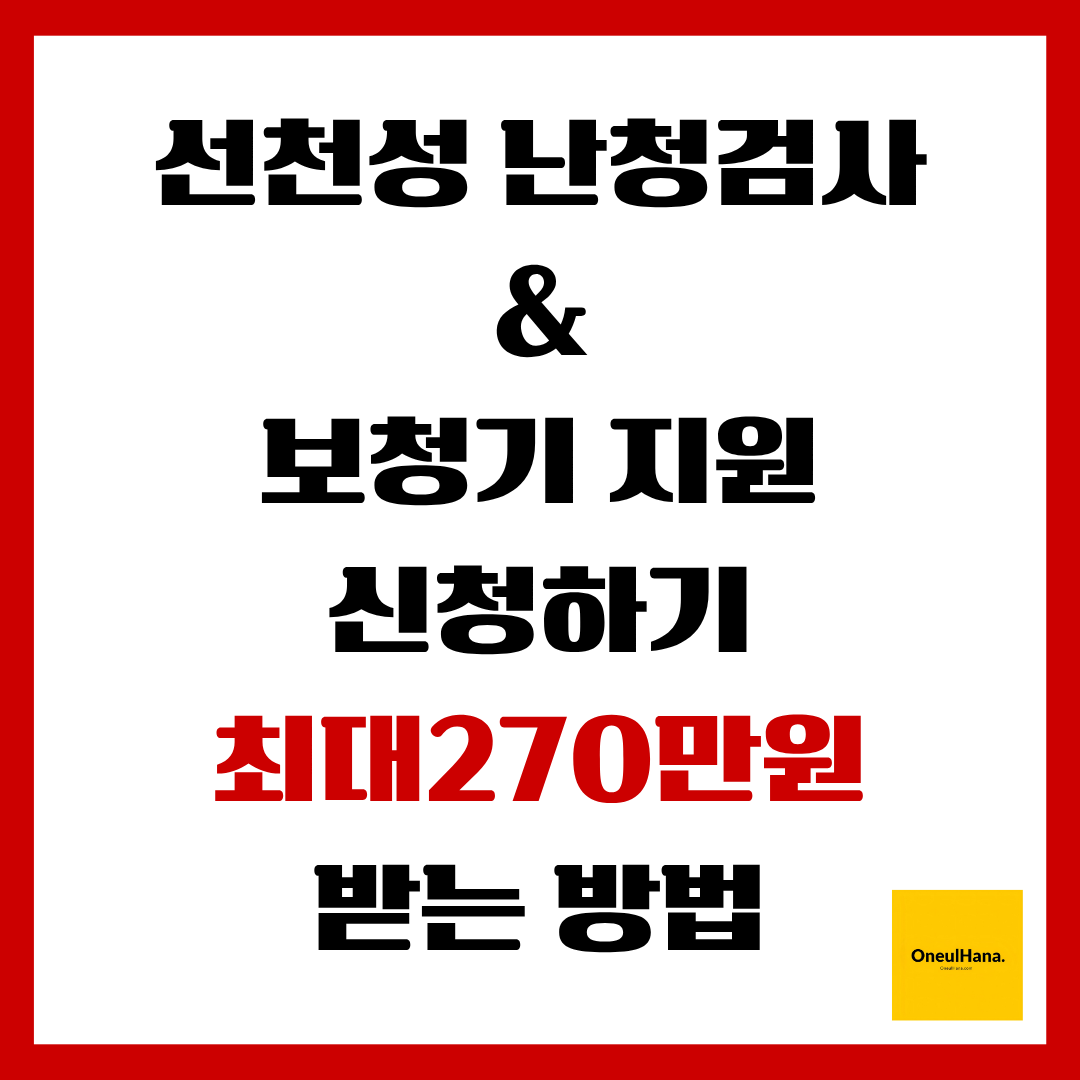 선천성 난청검사&보청기지원 신청방법