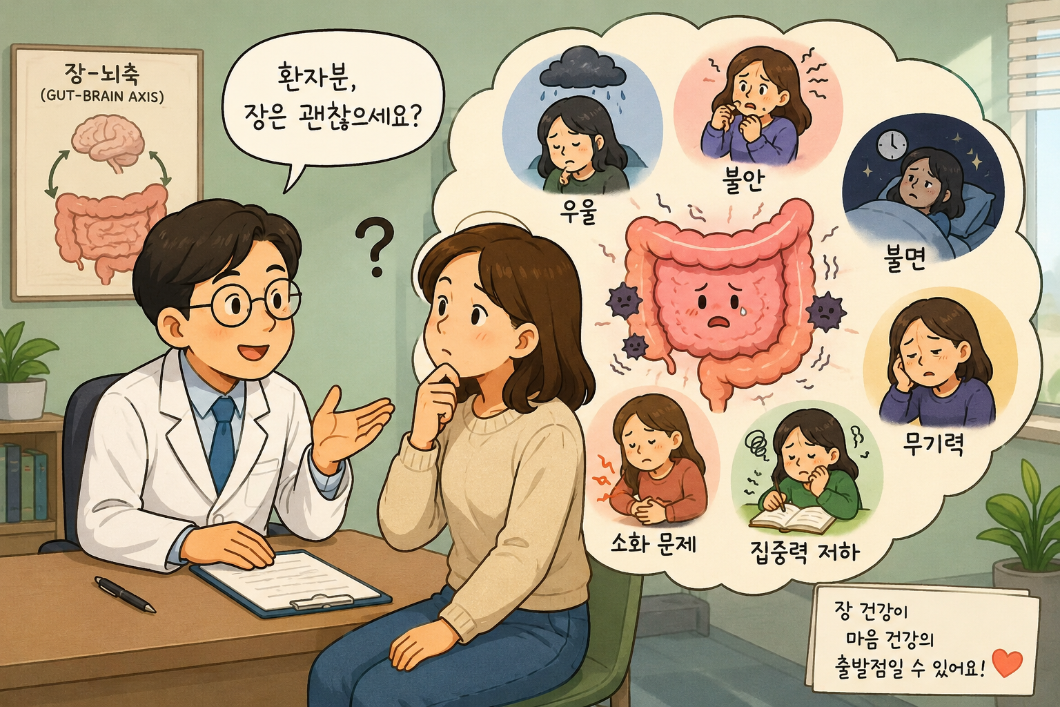 “환자분, 장은 괜찮으세요?”