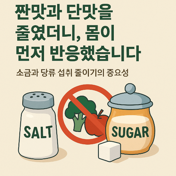 짠맛 단맛 줄이기