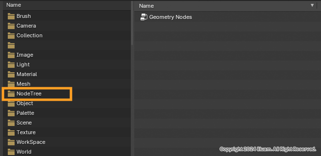 Geometry Nodes 선택