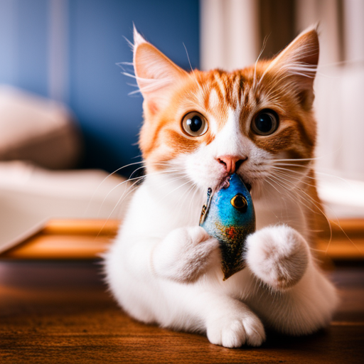 생선물고있는 고양이