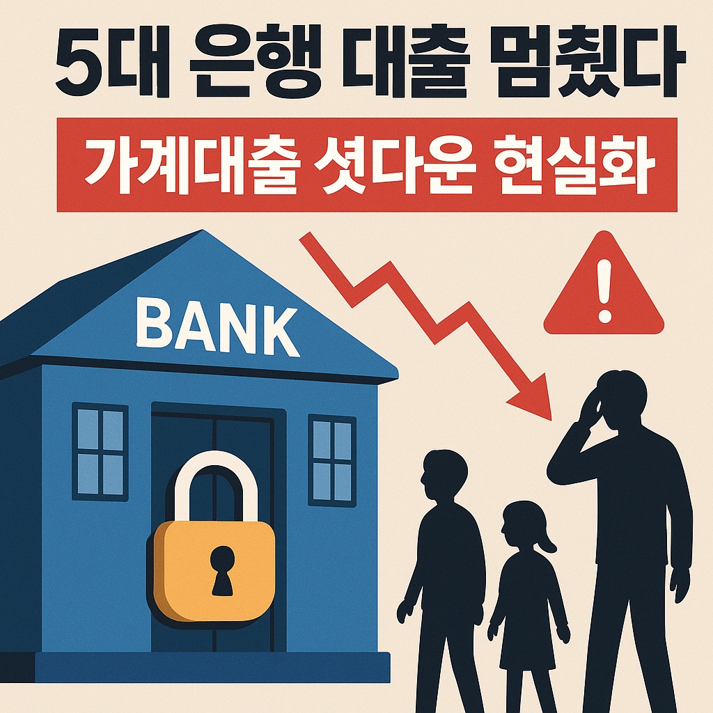 가계대출 셧다운 현실화! 5대 은행 대출 중단 현황과 실수요자 대응법