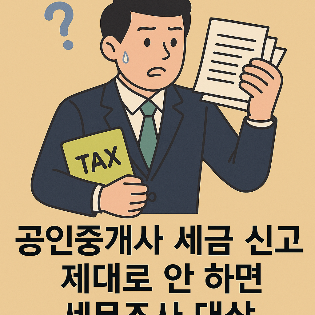[공인중개사 세금 신고] 제대로 안 하면 세무조사 대상 됩니다