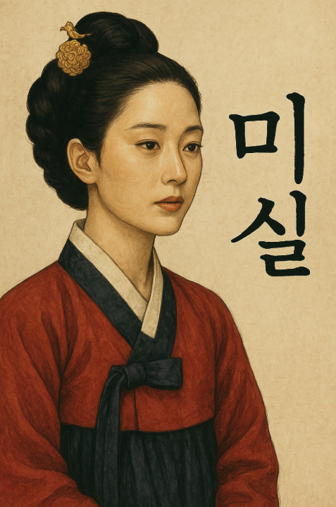 미실의 고요한 표정