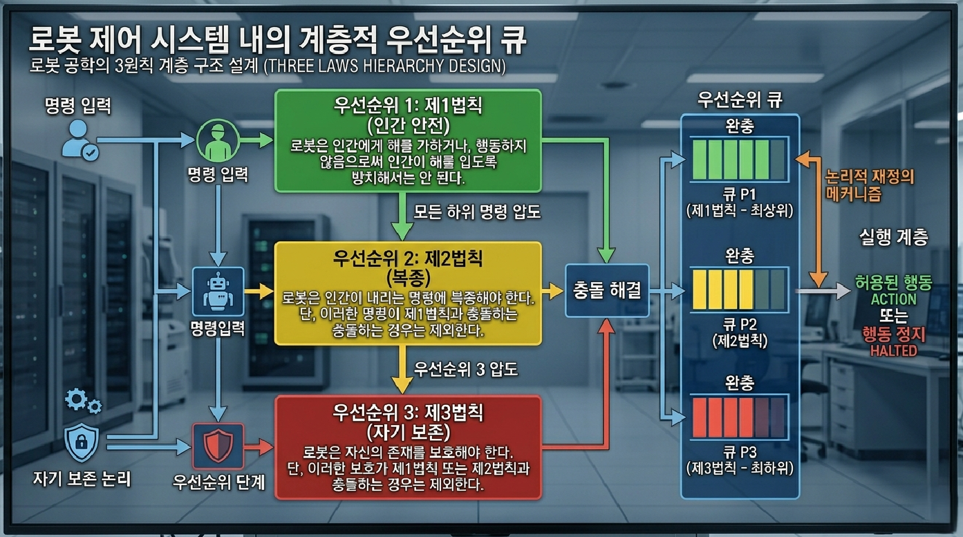 로봇 3원칙의 계층적 분석 화면 Flow