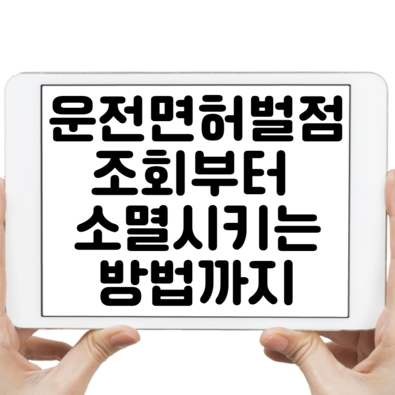 운전면허 벌점 조회부터 소멸시키는 방법까지 완벽 정리!